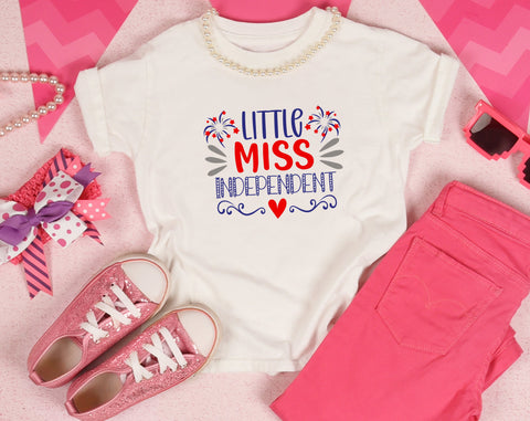 4th of July SVG For Girls, 6 Designs, Independence Day SVG For Kids, Little Miss Firecracker SVG, Little Miss America SVG, Star Spangled Cutie SVG SVG HappyDesignStudio 