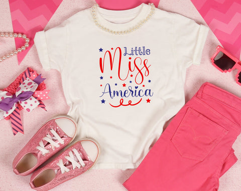 4th of July SVG For Girls, 6 Designs, Independence Day SVG For Kids, Little Miss Firecracker SVG, Little Miss America SVG, Star Spangled Cutie SVG SVG HappyDesignStudio 