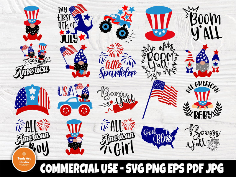 4th of July SVG, Patriotic Svg, American Flag Svg - So Fontsy