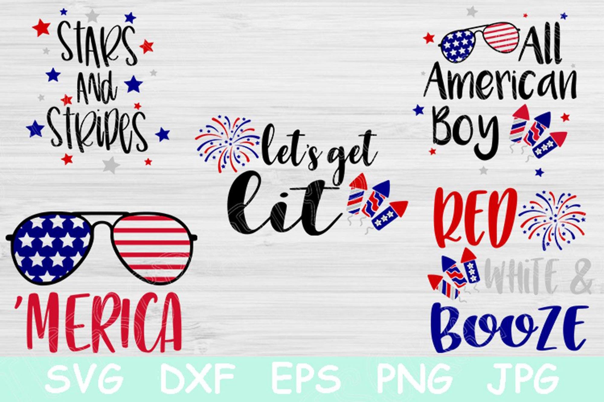 All American Boy 4th of July Shirt Design Svg Cut files