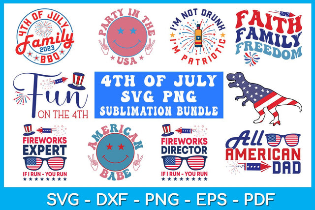 4th Of July SVG PNG Sublimation Bundle Cutting And Printable File SVG Creativedesigntee 