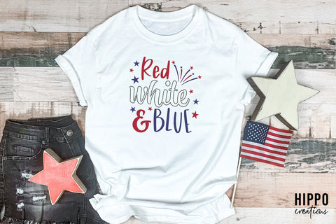 4th of July SVG | Red White and Blue SVG Hippo Creations 