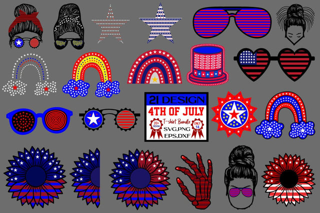4th-of-july Svg , T-shirt Design Bundle SVG Angelina750 