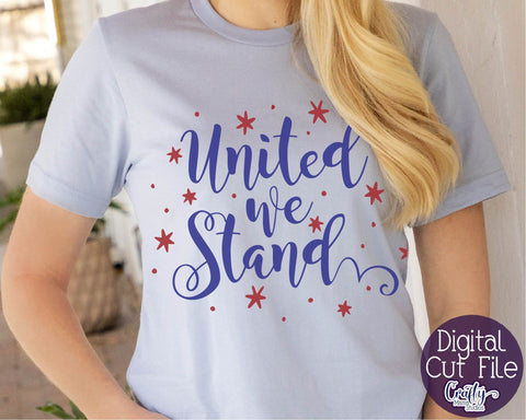 4th of July Svg - United We Stand - Patriotic Svg SVG Crafty Mama Studios 