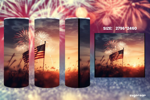 4th of July Tumbler Sublimation Sublimation SvgOcean 