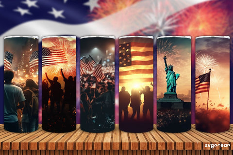 4th of July Tumbler Sublimation Sublimation SvgOcean 