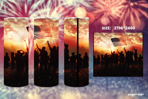 4th of July Tumbler Sublimation Sublimation SvgOcean 