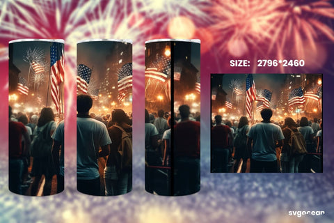 4th of July Tumbler Sublimation Sublimation SvgOcean 
