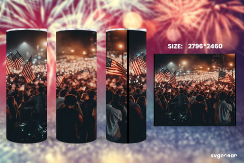 4th of July Tumbler Sublimation Sublimation SvgOcean 