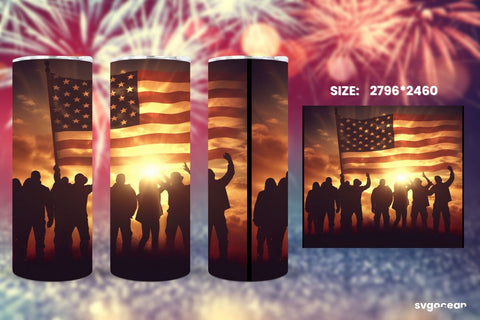 4th of July Tumbler Sublimation Sublimation SvgOcean 