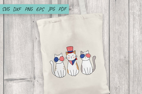 4th of july, USA Flag, Patriotic cats, Independence Day SVG Irina Ostapenko 