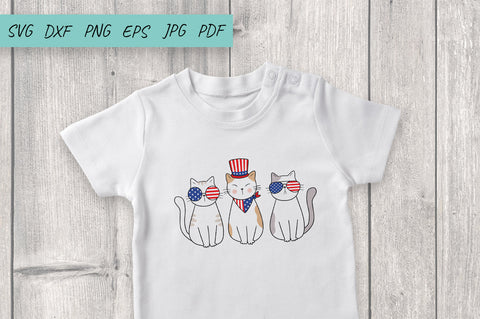 4th of july, USA Flag, Patriotic cats, Independence Day SVG Irina Ostapenko 
