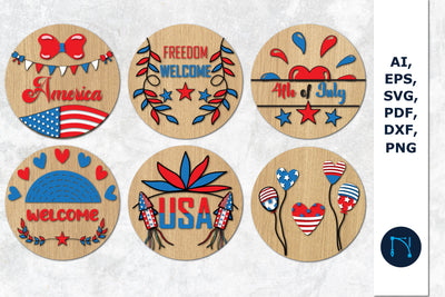 4th of July Welcome Sign SVG Bundle SVG MD JOYNAL ABDIN 