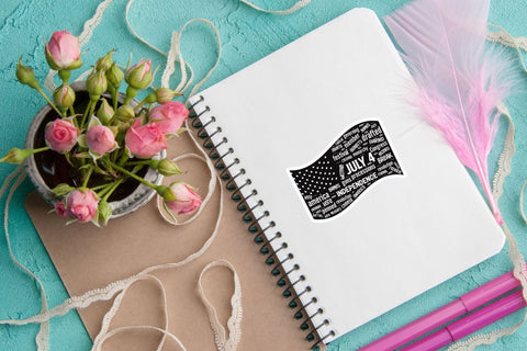 4th of July Word Art Sticker Bundle Sublimation DESIGNS DARK 