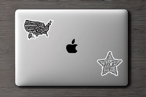 4th of July Word Art Sticker Bundle Sublimation DESIGNS DARK 