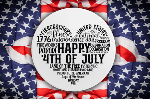4th of July Word Art SVG Bundle SVG DESIGNS DARK 