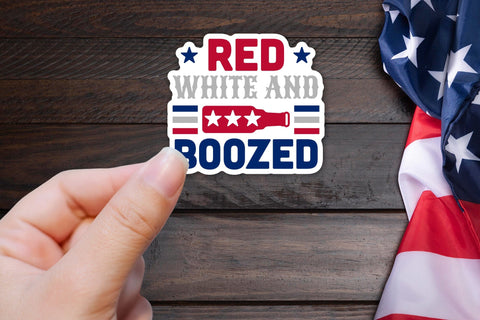 4th of PNG Sticker, Red White and Boozed Sublimation CraftLabSVG 