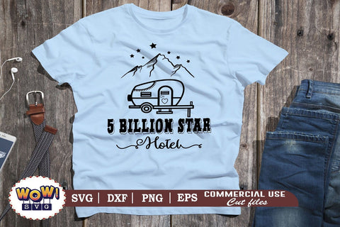 5 billion star hotel svg, Camping svg, RV svg, Dxf, Png SVG Wowsvgstudio 