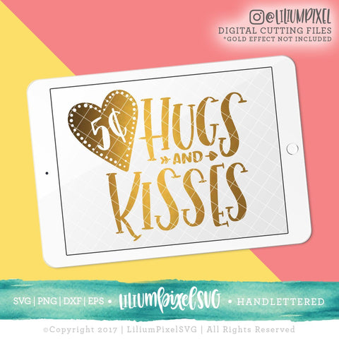 5 Cent Hugs and Kisses SVG Lilium Pixel SVG 