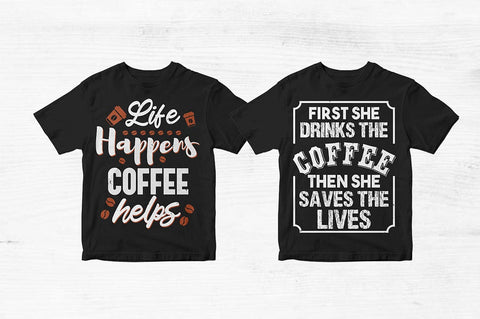 5 Coffee T-Shirt Design Bundle-Trendy Pod Best T-Shirt Design Bundle SVG Svgcraft 