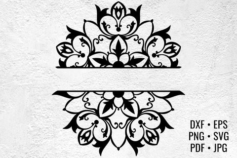 Damask Monogram Frame [SVG, DXF], Cutting Machine & Laser Cutting Designs