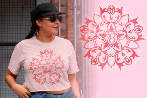 5-point Tulip Mandala Monogram cut files SVG Angel on Empire 