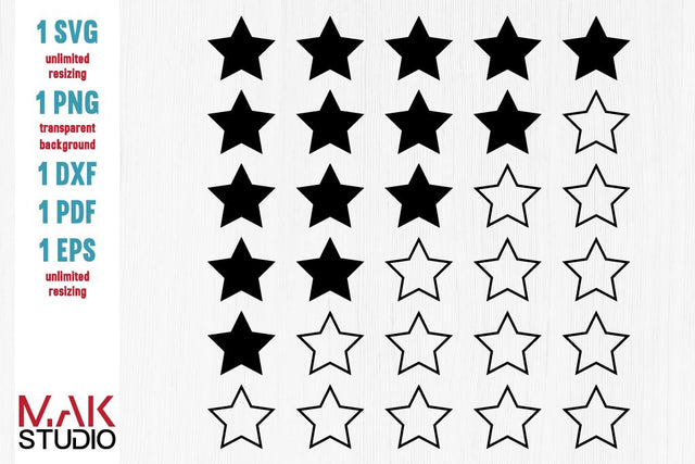 5 star review svg, 5 star review dxf, Reviews svg, Rating svg, Star review image, Reviews cut file SVG MAKStudion 