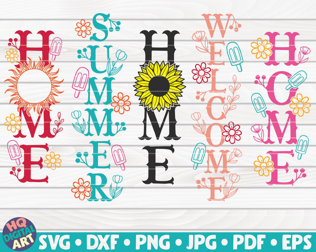 5 Summer Themed Porch Signs Bundle SVG SVG HQDigitalArt 
