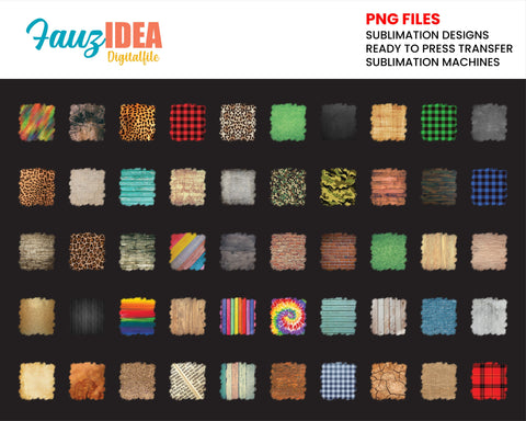 50 Background Splash PNG sublimation design Bundle - Printable - Print and Transfer - PNG Transparent - Element Collection Sublimation Fauz 