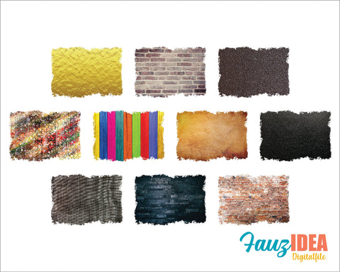 50 Background Splash PNG sublimation design Bundle - Printable - Print and Transfer - PNG Transparent - Element Collection v.2 Sublimation Fauz 