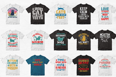 50 Cat Mom Typography T-shirt Design Bundle-Trendy Pod Best T-Shirt Design Bundle SVG Svgcraft 