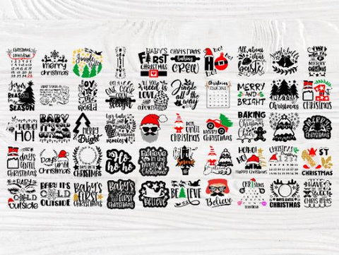 50 Christmas SVG Bundle, Winter Svg, Shirt Designs SVG TonisArtStudio 