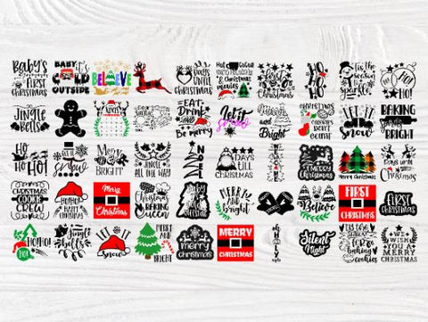 50 Christmas SVG Crafter Bundle, Winter, Santa Svg SVG TonisArtStudio 