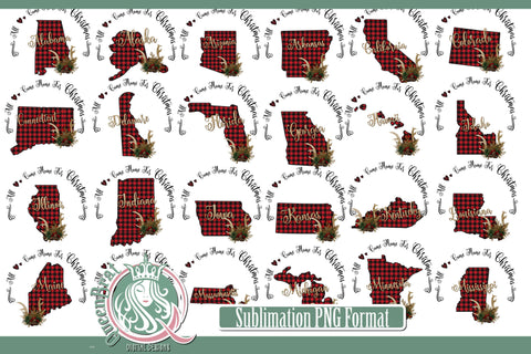 50 States Hearts Come Home Bundle SVG QueenBrat Digital Designs 