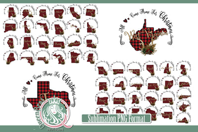 50 States Hearts Come Home Bundle SVG QueenBrat Digital Designs 