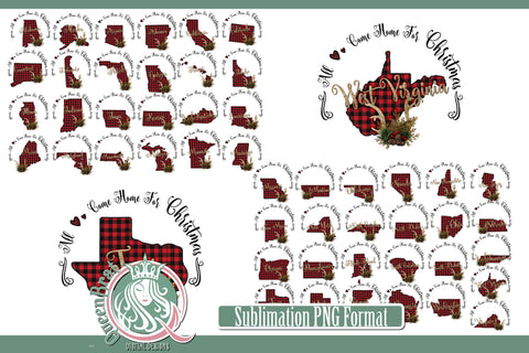 50 States Hearts Come Home Bundle SVG QueenBrat Digital Designs 