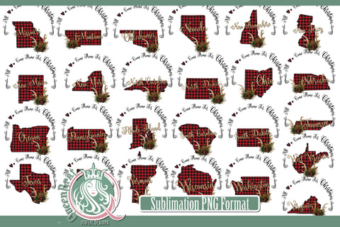 50 States Hearts Come Home Bundle SVG QueenBrat Digital Designs 