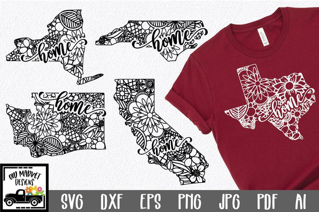 50 States Home Mandala SVG Bundle SVG Old Market 