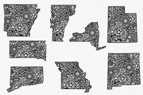 50 States Mandala SVG Bundle SVG Old Market 