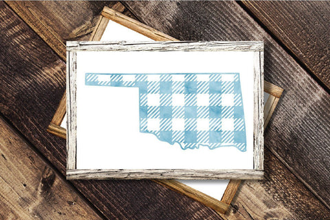 50 States SVG Bundle - Buffalo Plaid States SVG Files SVG Old Market 