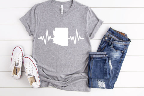 50 States SVG Bundle - Heartbeat US State Bundle SVG Old Market 