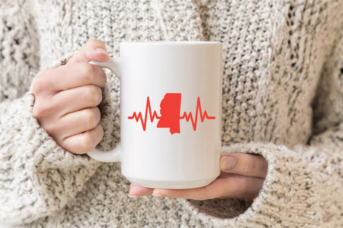 50 States SVG Bundle - Heartbeat US State Bundle SVG Old Market 