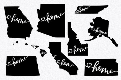 50 States SVG Bundle - Home State SVG Cut File SVG Old Market 