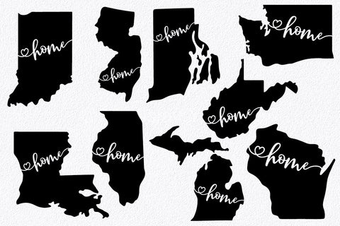 50 States SVG Bundle - Home State SVG Cut File SVG Old Market 