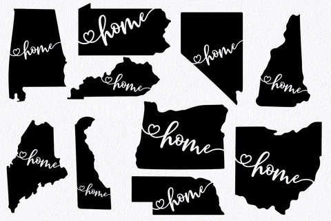 50 States SVG Bundle - Home State SVG Cut File SVG Old Market 