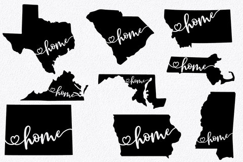 50 States SVG Bundle - Home State SVG Cut File SVG Old Market 