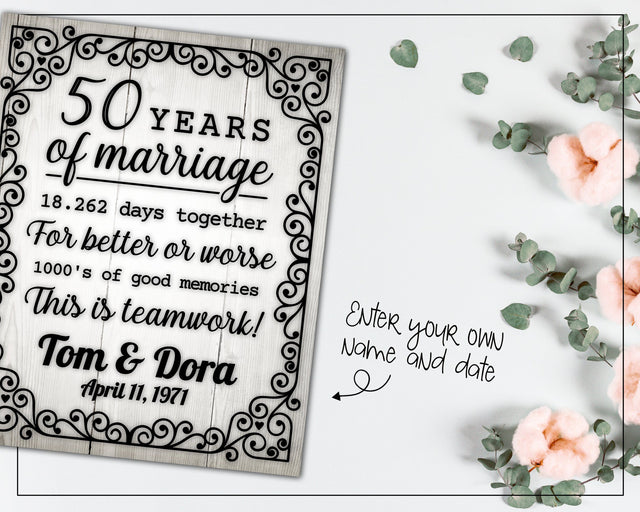 50 years wedding anniversary SVG Boertiek 