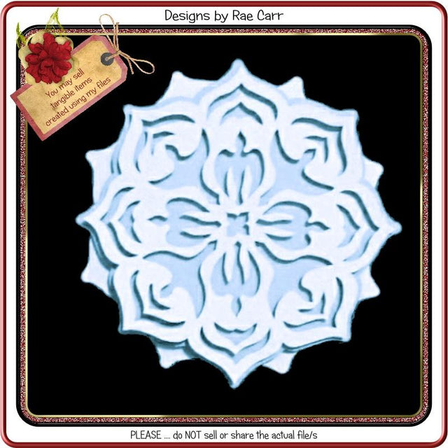 506 Doily 5 with Layers SVG Designs by Rae 