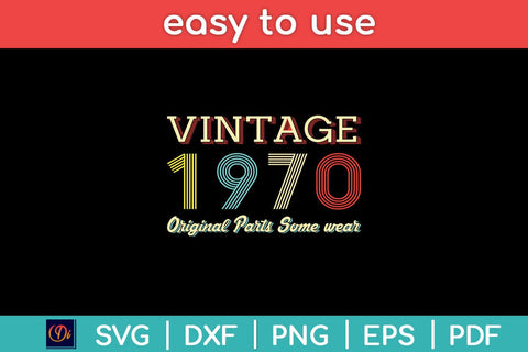 50th Birthday 1970 1971 Various Years Vintage Svg Design SVG artprintfile 