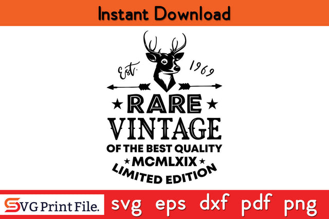 50th Birthday Gift For Men Hunting Gifts SVG SVG SVG Print File 